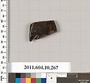 Terracotta fragment of an undetermined shape, Terracotta, Etruscan