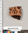 Terracotta fragment of an open shape, Terracotta, Etruscan