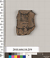 Terracotta fragment of a handle, Terracotta, Etruscan