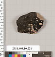 Terracotta fragment of a closed shape, Terracotta, Etruscan