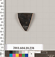 Terracotta rim fragment from an open shape, Terracotta, Etruscan