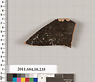 Terracotta fragment from an undetermined shape, Terracotta, Etruscan
