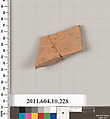 Terracotta fragment of a closed shape, Terracotta, Etruscan