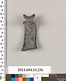 Terracotta fragment of a handle, Terracotta, Etruscan