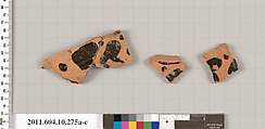 Terracotta fragments from a closed shape, Terracotta, Etruscan?