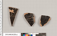 Terracotta fragments of closed shapes, Terracotta, Etruscan
