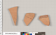 Terracotta fragments of closed shapes, Terracotta, Etruscan