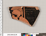 Terracotta fragment of a krater (deep bowl), Terracotta, Greek, South Italian, Lucanian