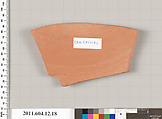 Terracotta fragment of a closed shape, Terracotta, Greek, South Italian, Apulian