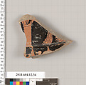 Terracotta fragment of a volute-krater (deep bowl)?, Terracotta, Greek, South Italian