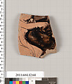 Terracotta fragment of a closed shape, Terracotta, Greek, South Italian, Campanian