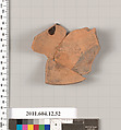 Terracotta fragment of a chous (jug), Terracotta, Greek, South Italian