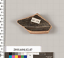 Terracotta fragment of a lekanis (dish), Terracotta, Greek, South Italian, Paestan