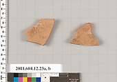 Terracotta fragments of a lekythos (oil flask)?, Terracotta, Greek, Attic