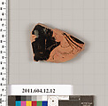 Terracotta fragment of a skyphos (deep drinking cup)?, Terracotta, Greek, South Italian, Apulian