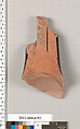 Terracotta fragment of a neck-amphora, Terracotta, Greek, Attic