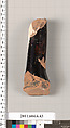 Terracotta fragment of an undetermined shape, Terracotta, Greek, Attic