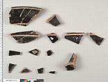 Terracotta fragments of a bell-krater (deep bowl), Terracotta, Etruscan