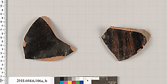 Terracotta fragments of closed shapes, Terracotta, Greek, Attic