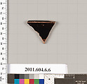 Terracotta rim fragment of an open shape, Terracotta, Greek, Attic