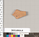 Terracotta fragment of a closed shape, Terracotta, Greek, Attic