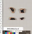 Terracotta fragments of open shapes, Terracotta, Greek, Attic
