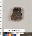 Terracotta fragment of a skyphos (deep drinking cup)?, Terracotta, Unknown fabric