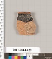 Terracotta fragment of a skyphos (deep drinking cup)?, Terracotta, Unknown fabric