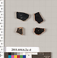 Terracotta fragments of open shapes, Terracotta, Greek, Attic