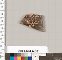 Terracotta fragment of an open shape, Terracotta, Greek, Attic