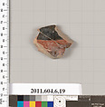 Terracotta fragment of an open shape, Terracotta, Greek, Attic