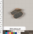 Terracotta fragment of an open shape, Terracotta, Greek, Attic