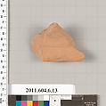 Terracotta fragment of a closed shape, Terracotta, Greek, Attic