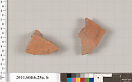 Terracotta fragments of undetermined shapes, Terracotta, Greek, Attic