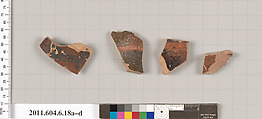 Terracotta fragments of open shapes, Terracotta, Greek, Attic?