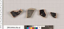 Terracotta fragments of open shapes, Terracotta, Greek, Attic?