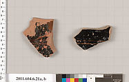 Terracotta fragments of closed shapes, Terracotta, Greek, Attic