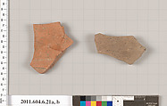 Terracotta fragments of closed shapes, Terracotta, Greek, Attic