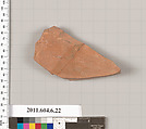 Terracotta fragment of a closed shape, Terracotta, Greek, Attic