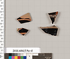 Terracotta fragments of kylikes (drinking cups), Terracotta, Greek, Attic