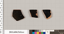 Terracotta rim fragments of kylikes (drinking cups), Terracotta, Greek, Attic