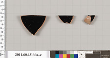 Terracotta rim fragments of kylikes (drinking cups), Terracotta, Greek, Attic