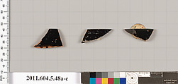 Terracotta rim fragments of kylikes (drinking cups), Terracotta, Greek, Attic