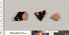 Terracotta fragments of kylikes (drinking cups), Terracotta, Greek, Attic