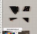 Terracotta rim fragments of kylikes (drinking cups), Terracotta, Greek, Attic