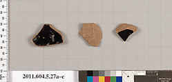 Terracotta fragments of kylikes (drinking cups), Terracotta, Greek, Attic