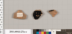 Terracotta fragments of kylikes (drinking cups), Terracotta, Greek, Attic