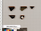 Terracotta rim fragments of kylikes (drinking cups), Terracotta, Greek, Attic