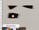 Terracotta fragments of kylikes (drinking cups), Terracotta, Greek, Attic