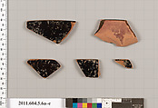 Terracotta rim fragments of kylikes (drinking cups), Terracotta, Greek, Attic